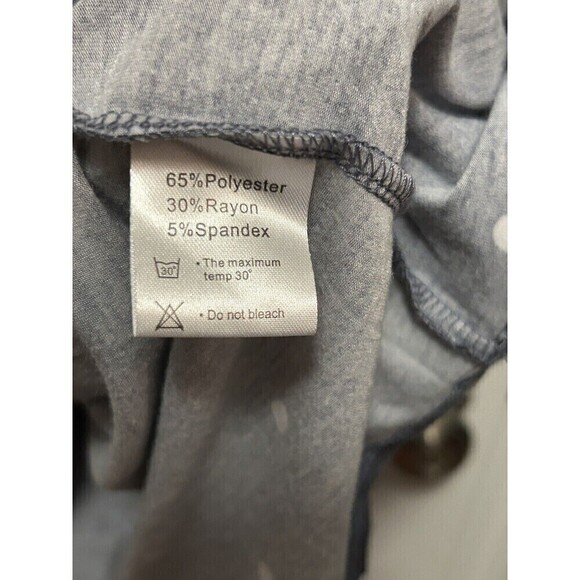 Raglan Dress Blue with white polka dot Women’s size XL Swing Comfy Tiered - Picture 5 of 14